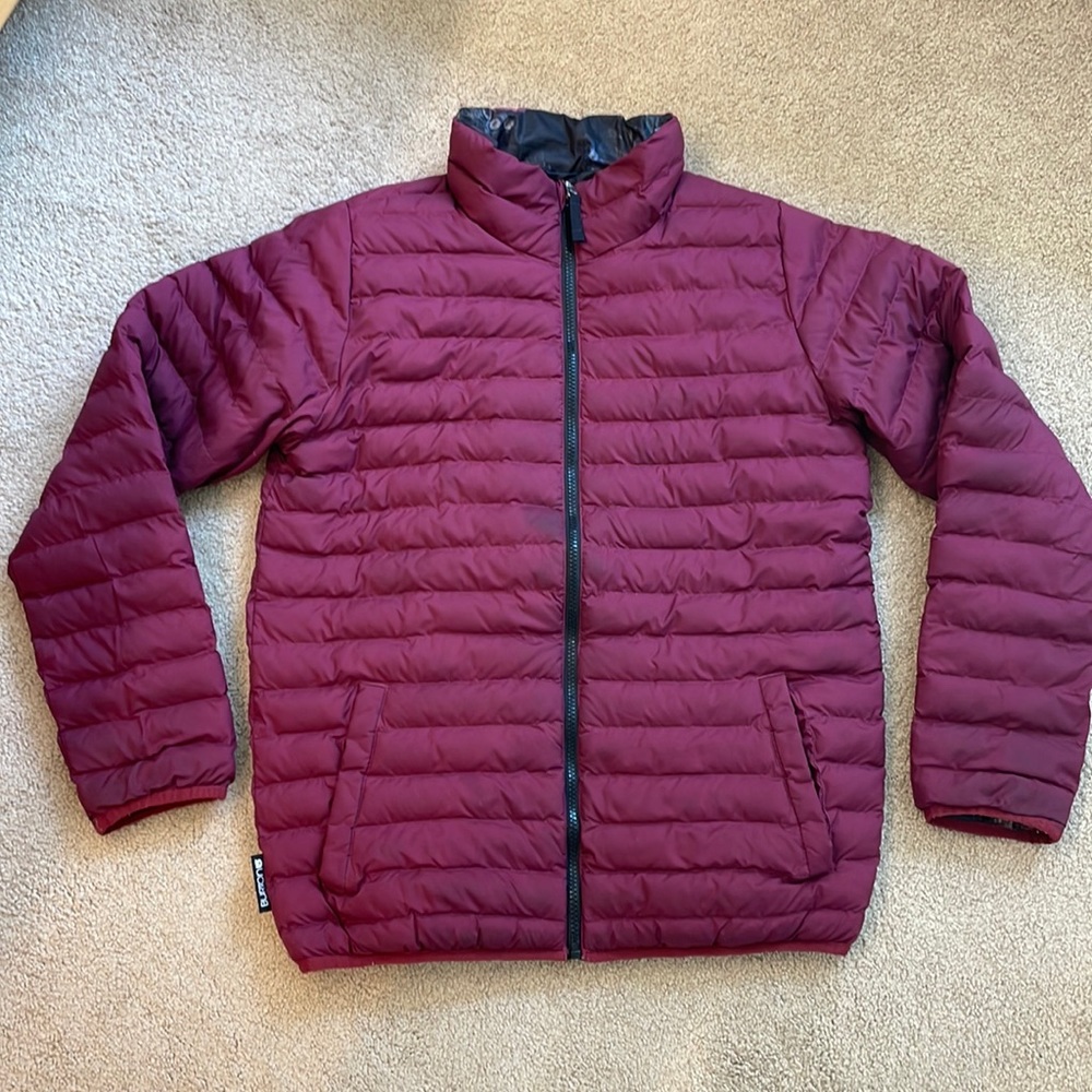 Burton Dhaka reversible vegan jacket Small burgundy floral